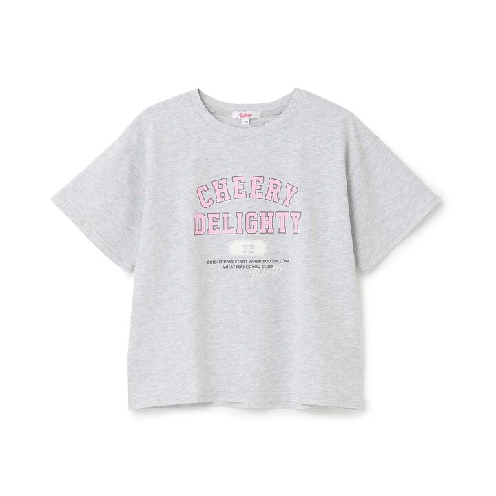 [Daily Price] 100% Cotton College Print Short Sleeve T-Shirt,Off white, medium image number 24