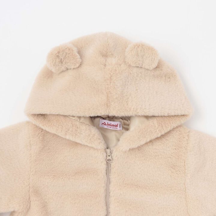 Faux Fur Bomber Jacket,Pink, medium image number 2