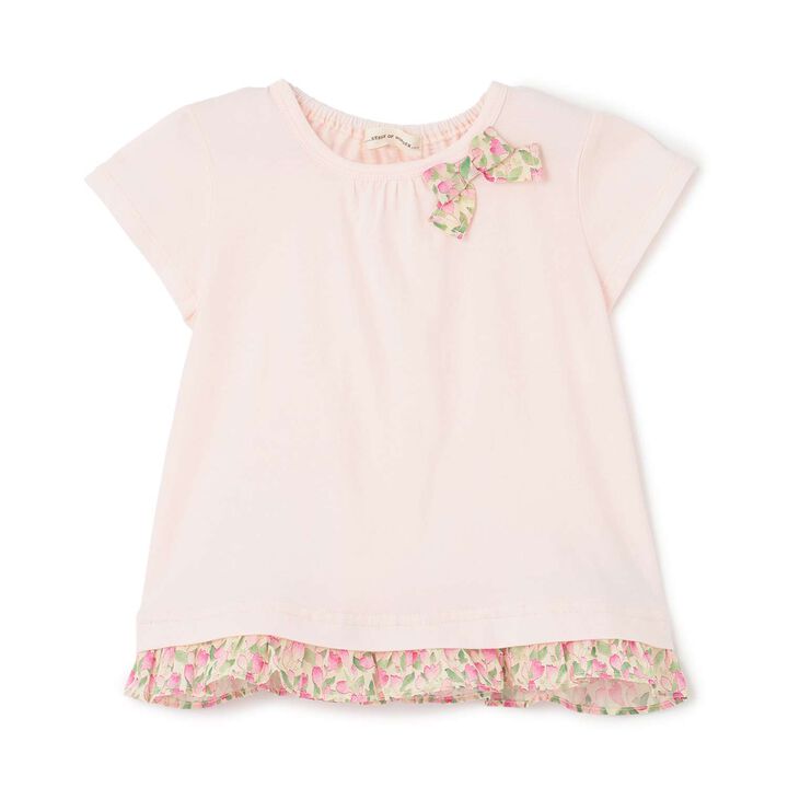 Small Floral Pattern Ribbon T-Shirt,, medium