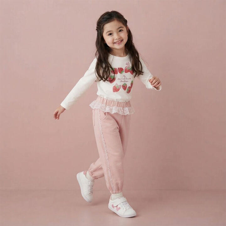 Side Tulle Long Pants,Pink, medium image number 3