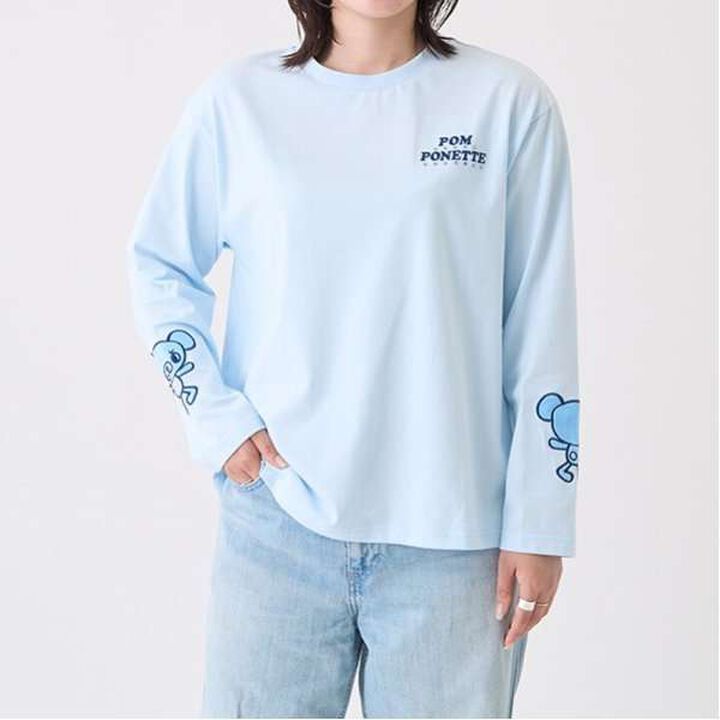 Mint-kun Sleeve Applique T-Shirt,, medium