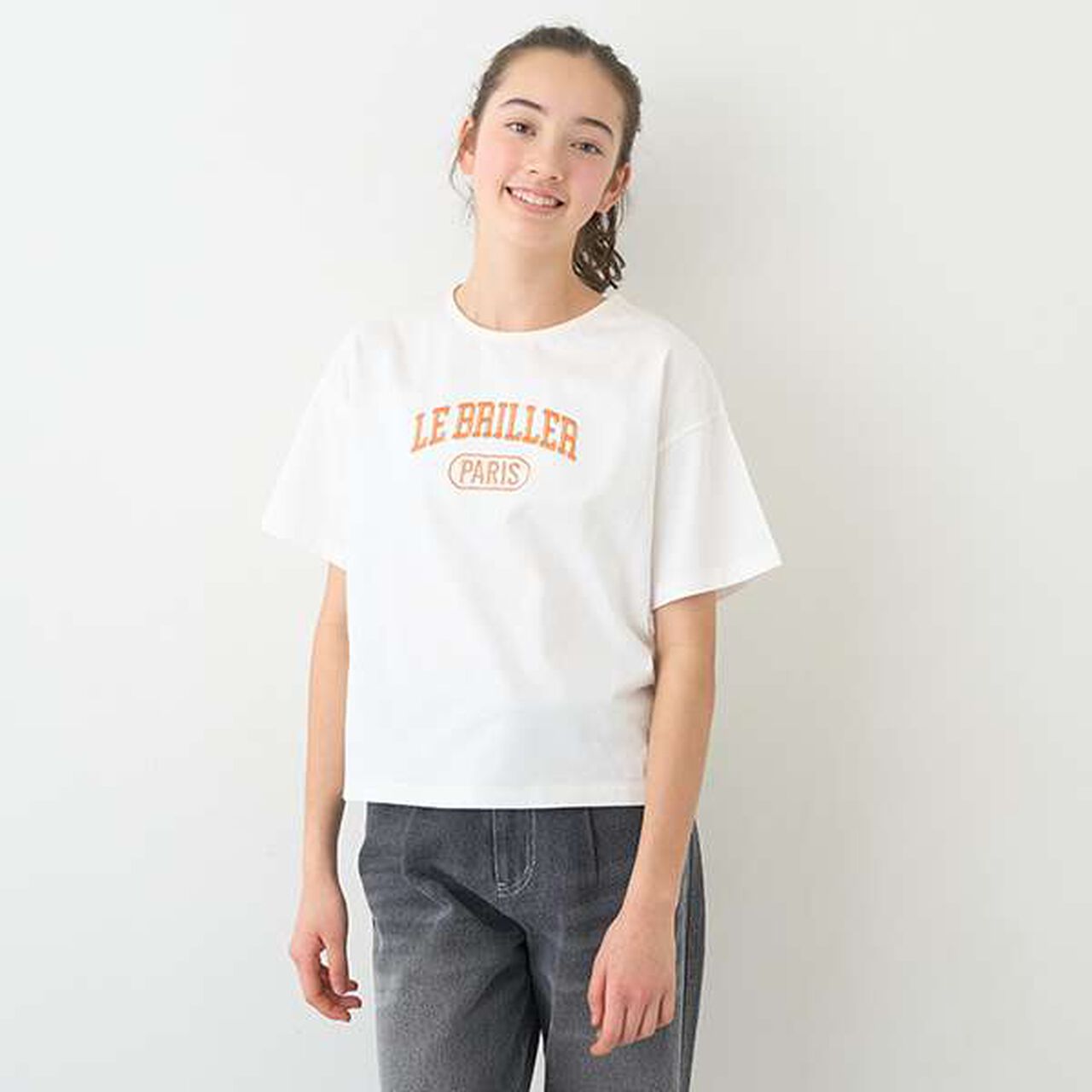 Sheer Knitwear T-Shirt Set,Light blue, large image number 10