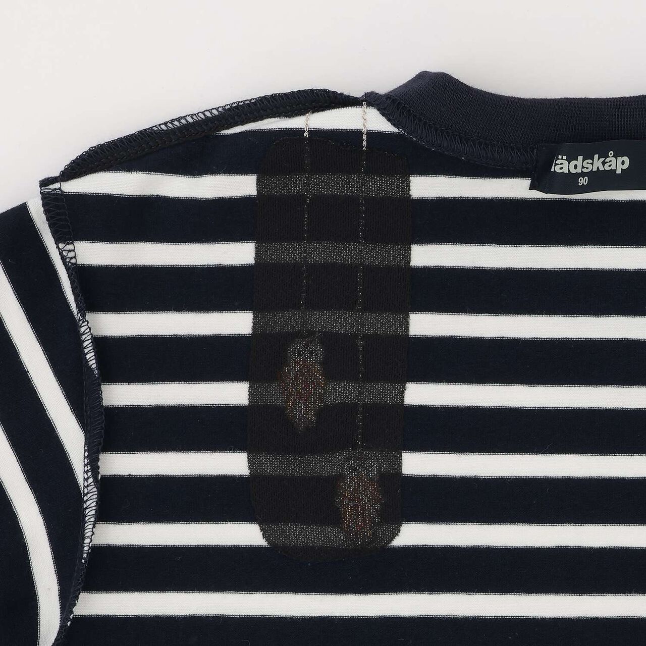Insect Stripe Pattern Long-Sleeve T-Shirt with Pocket,Navy, large image number 17