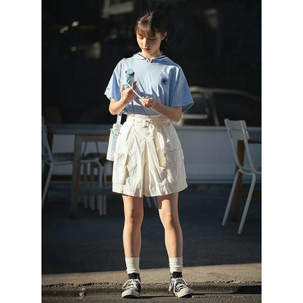 Cargo Culottes,Black, large image number 5