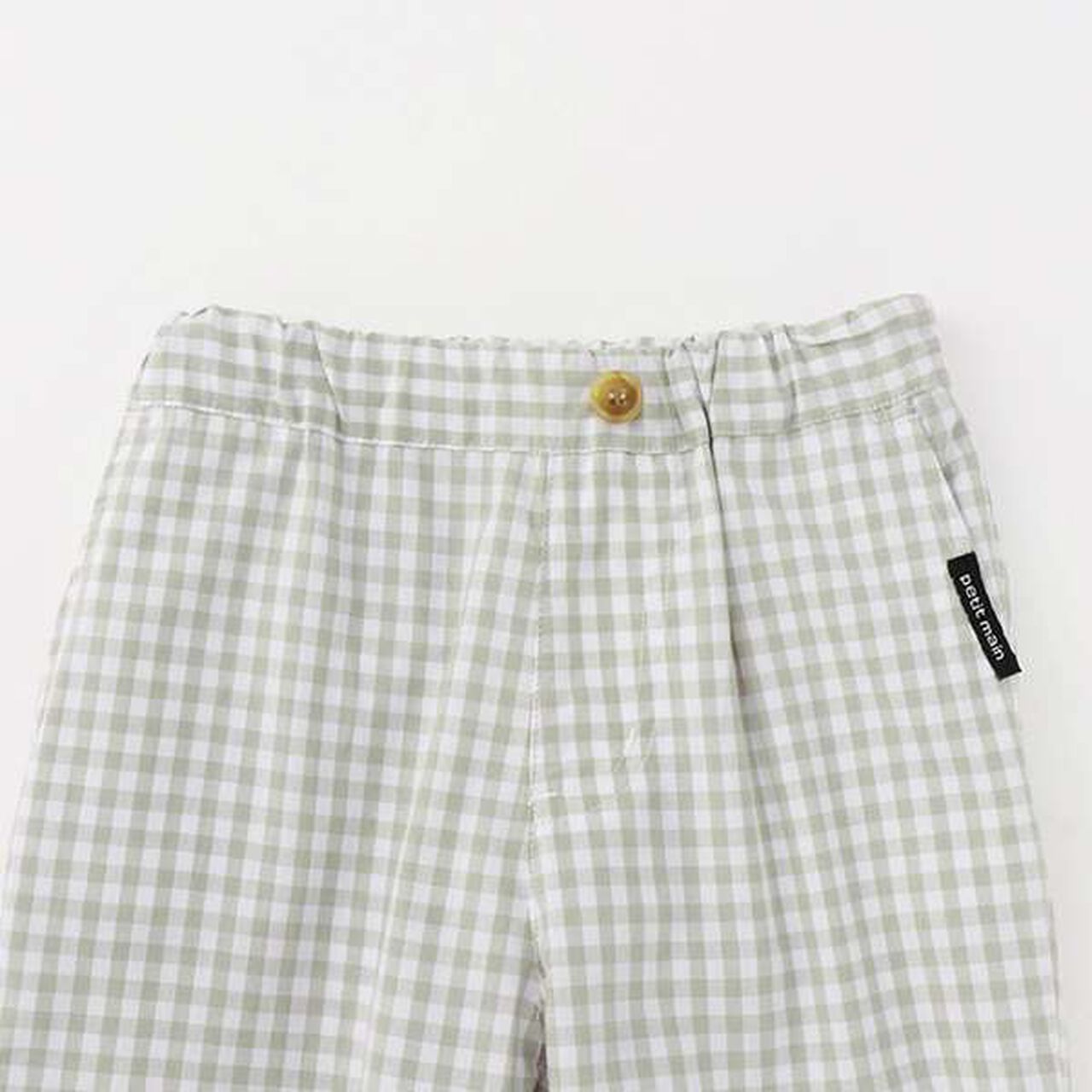 [Link] Check Half Pants,Ivory, large image number 2