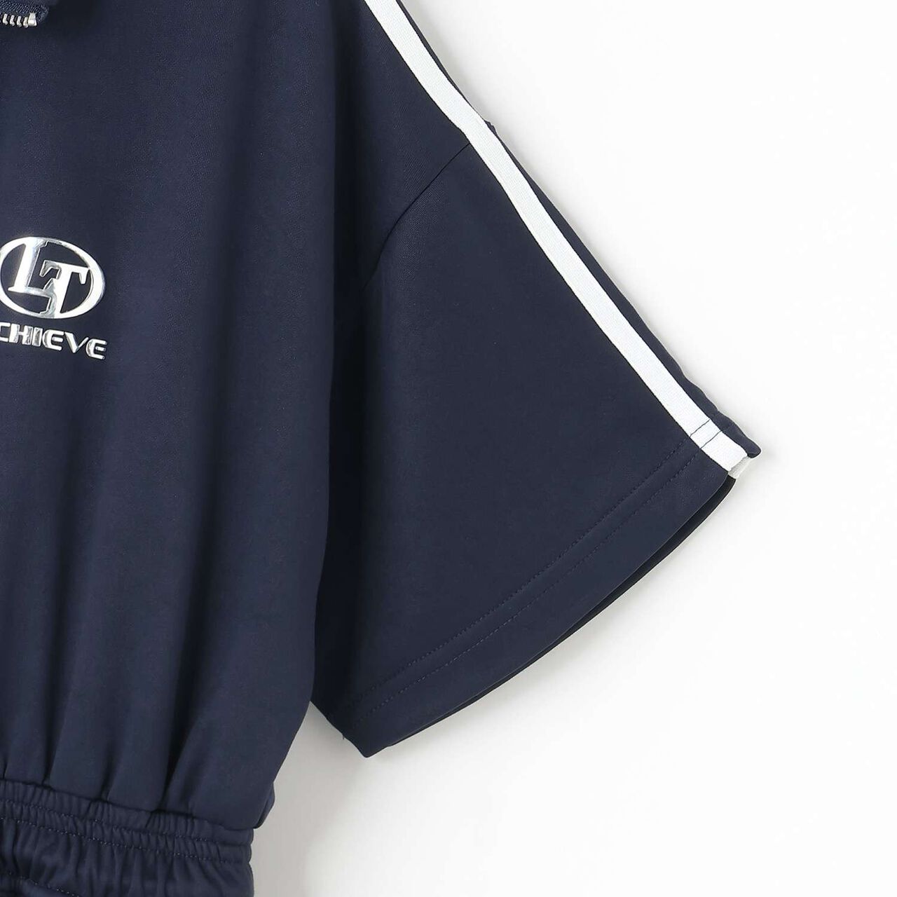 [LTXC] Cool Touch Track One-Piece Dress,Black, large image number 3