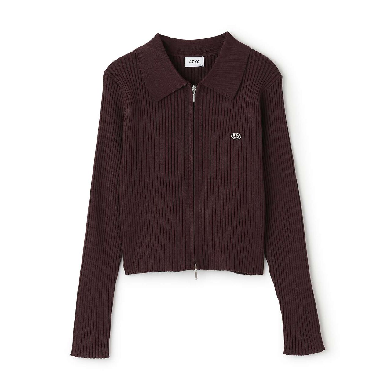 [LTXC] Rib WZIP Cardigan,Brown, large image number 9