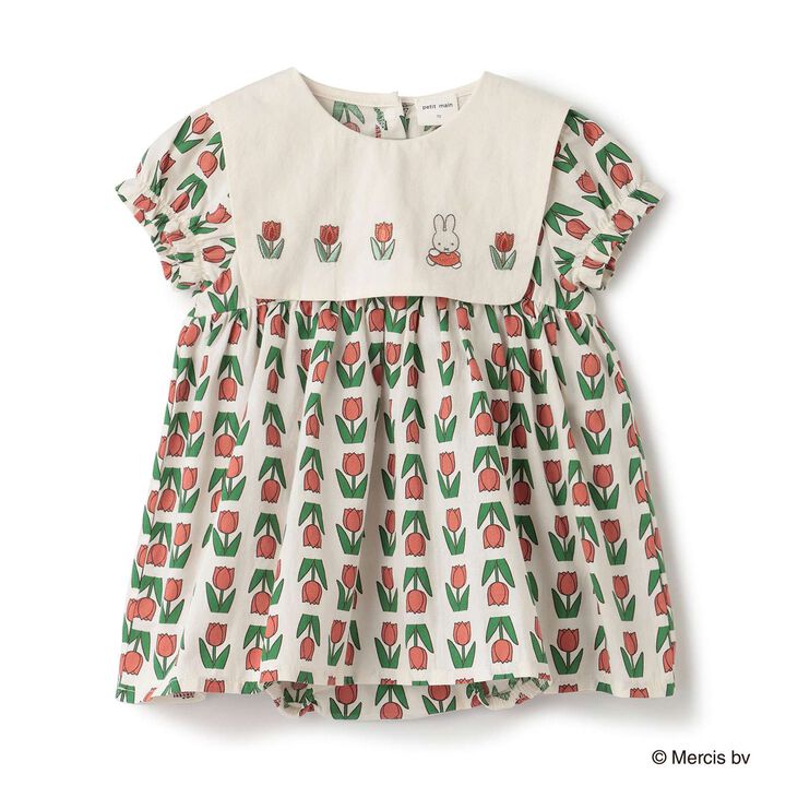 [miffy] Tulip Pattern Romper,Red, medium image number 4