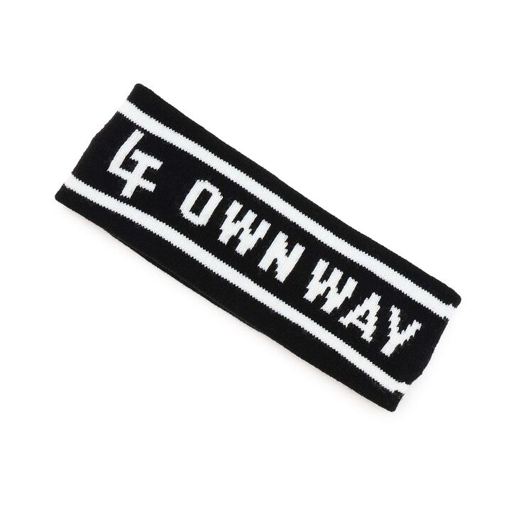[LTXC] Jacquard Logo Headband,Pearl white, medium image number 5