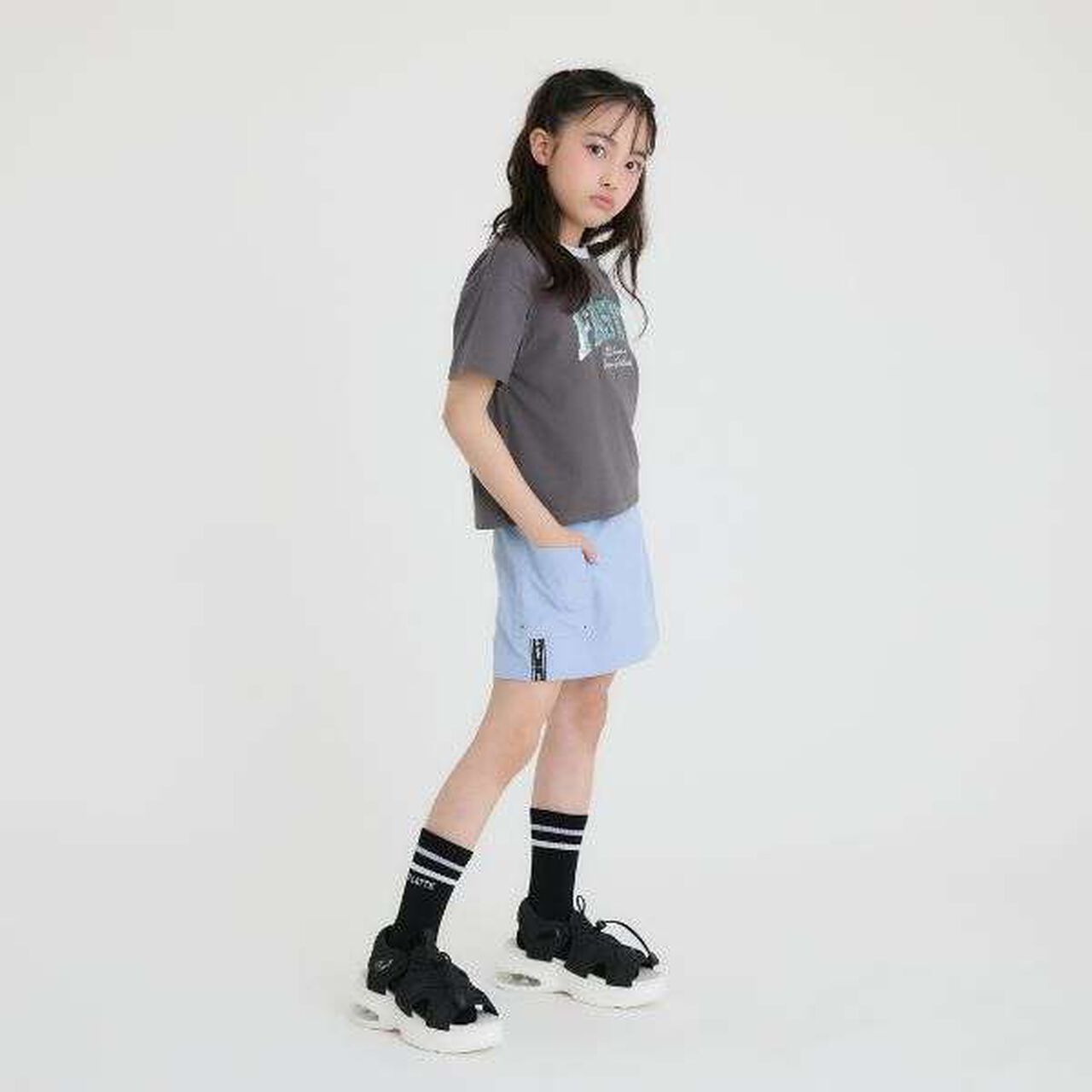 [Land and Water Use] Wrap Skirt Shorts,Black, large image number 12