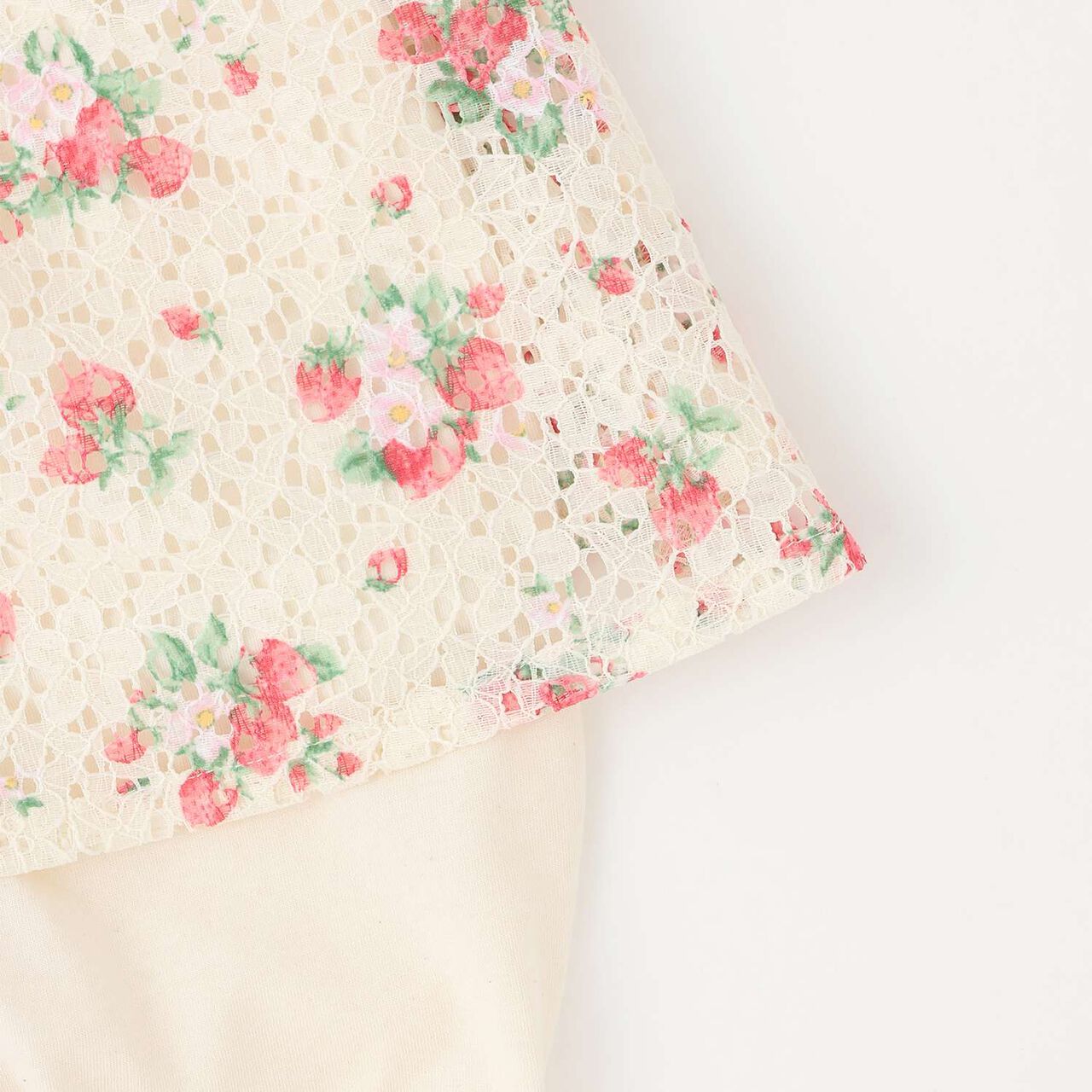 Wild Strawberry Lace Apron 2 WAY All-in-One [Organic] [Made in Japan],Pearl white, large image number 7