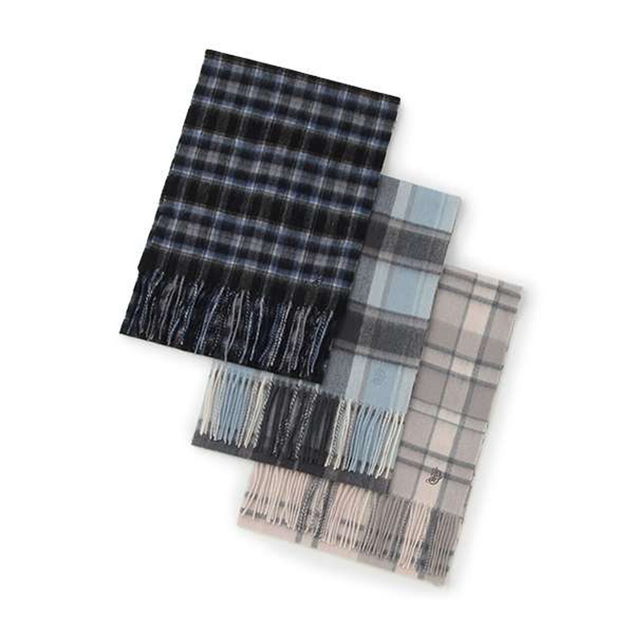 Cashmere Blend Wool Scarf,Deep blue, large image number 4