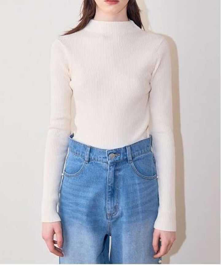 Tulle Bustier Knitwear Set,Brown, medium image number 12