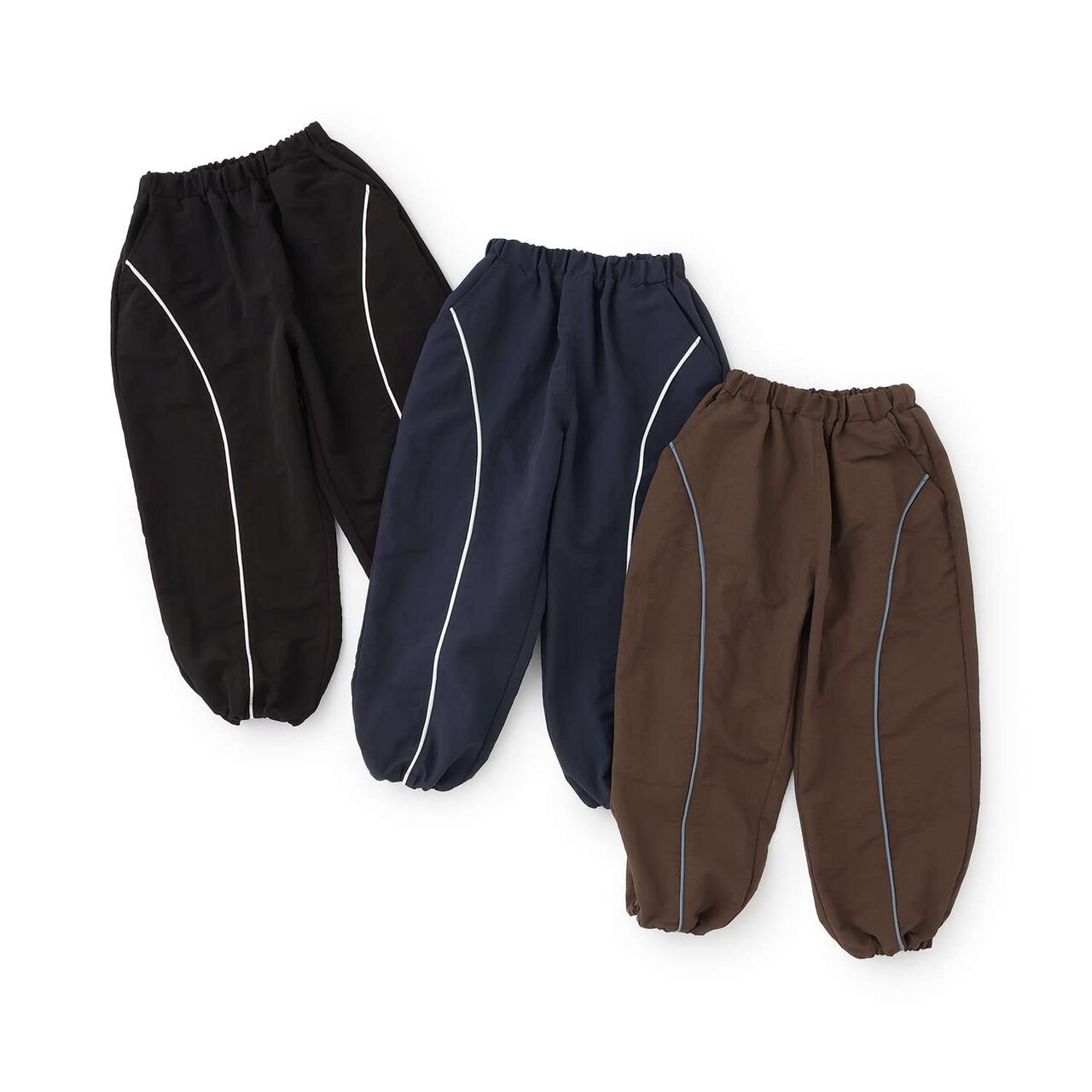 Nylon Contrast Stripe Pants [MNCM],Navy, large image number 8