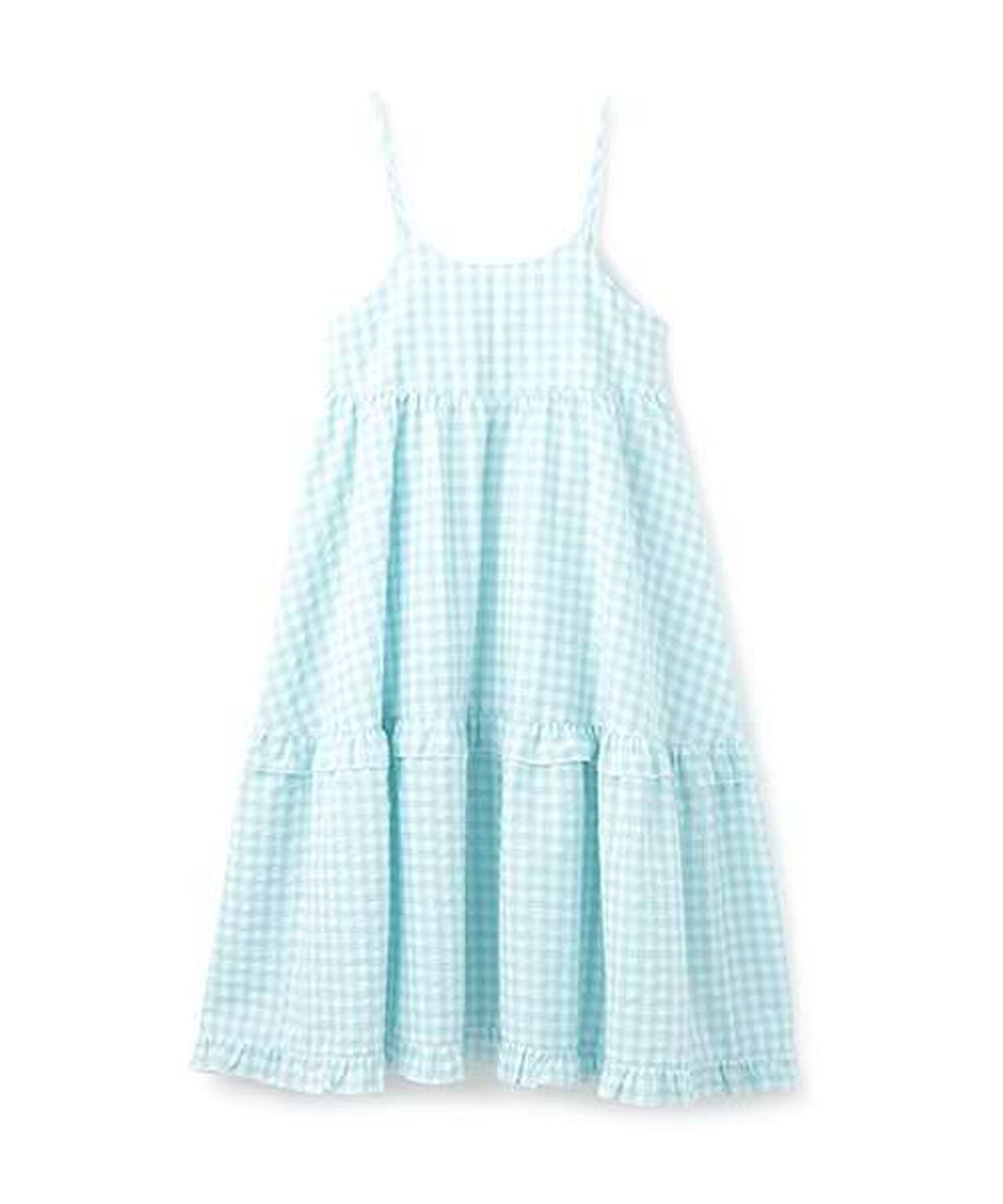 Gingham Check Camisole One-Piece Dress [Korean Fashion],Black, large image number 5