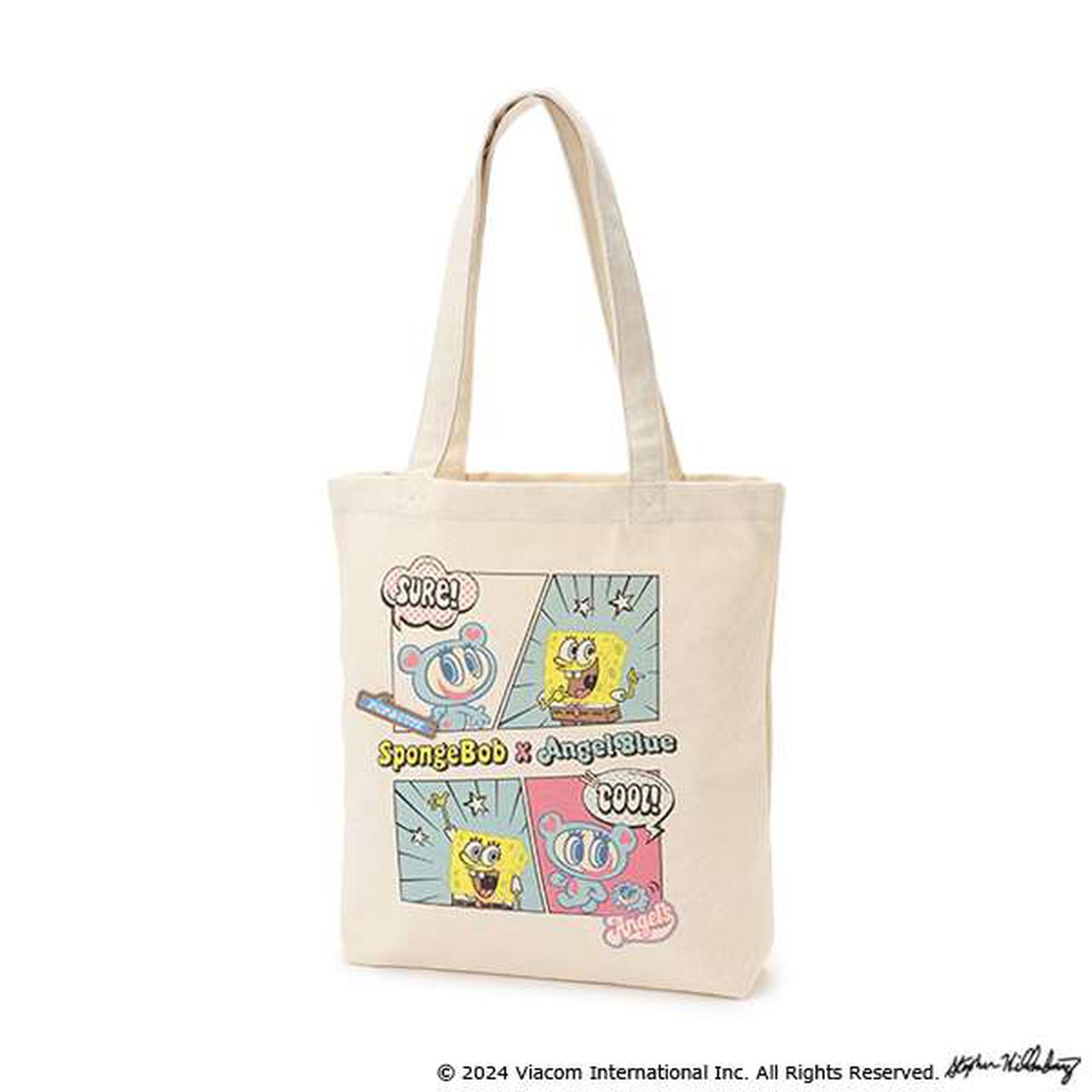 SpongeBob Angel Blue Tote Bag,Multi color, large image number 2