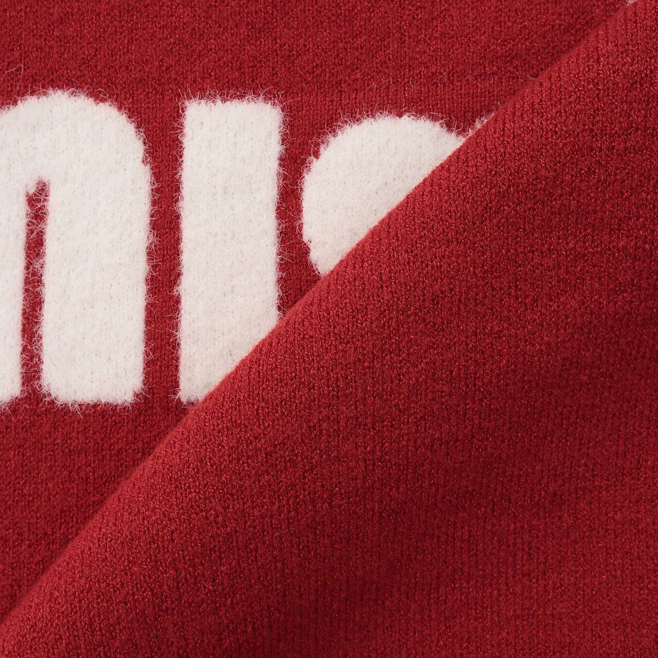 Shaggy Heart Logo Knit Pullover,Red, large image number 5