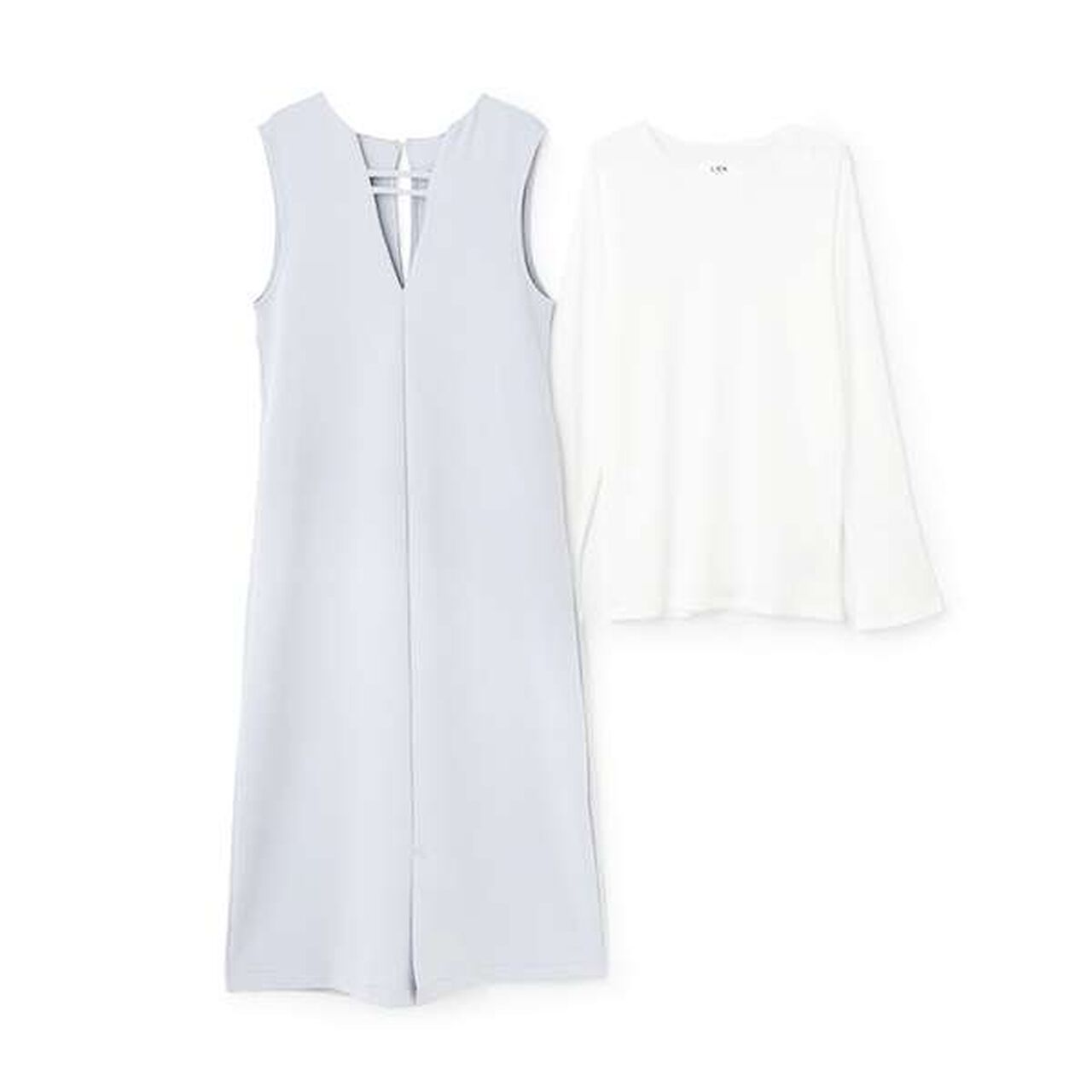 [Link/Anti-Stain] 2-Way Jumper Skirt Set,Navy, large image number 13