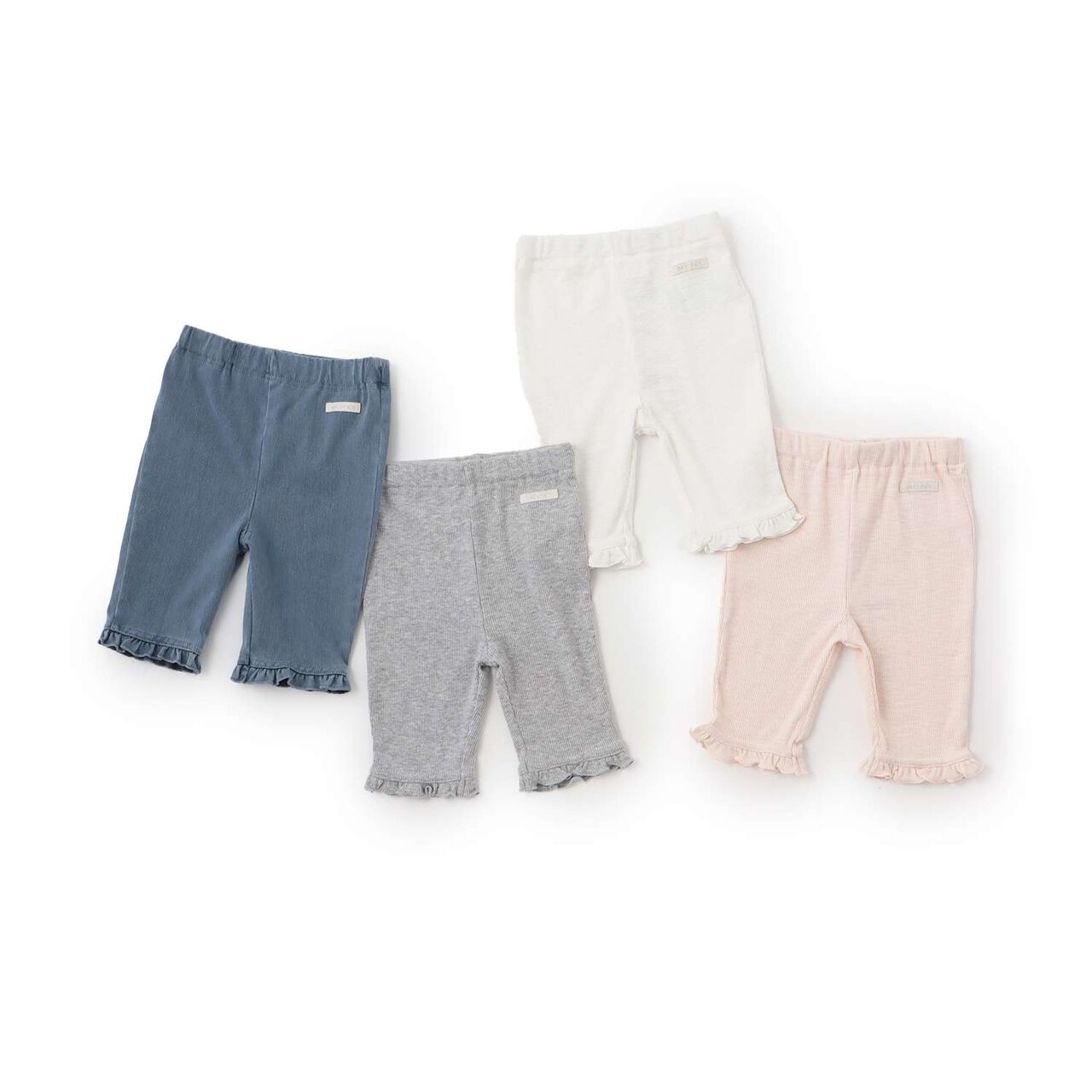[Cool Touch] 3/4 Length Hem Frill Leggings,Sax blue, large image number 5