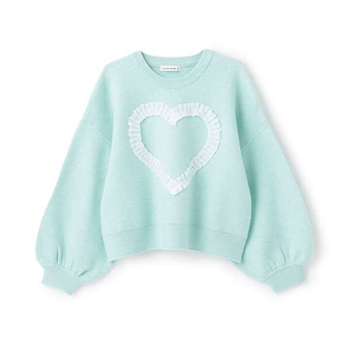 Marshmallow Comfort Machine Washable Heart & Ribbon Assortment Sweater,Emerald green, medium image number 2