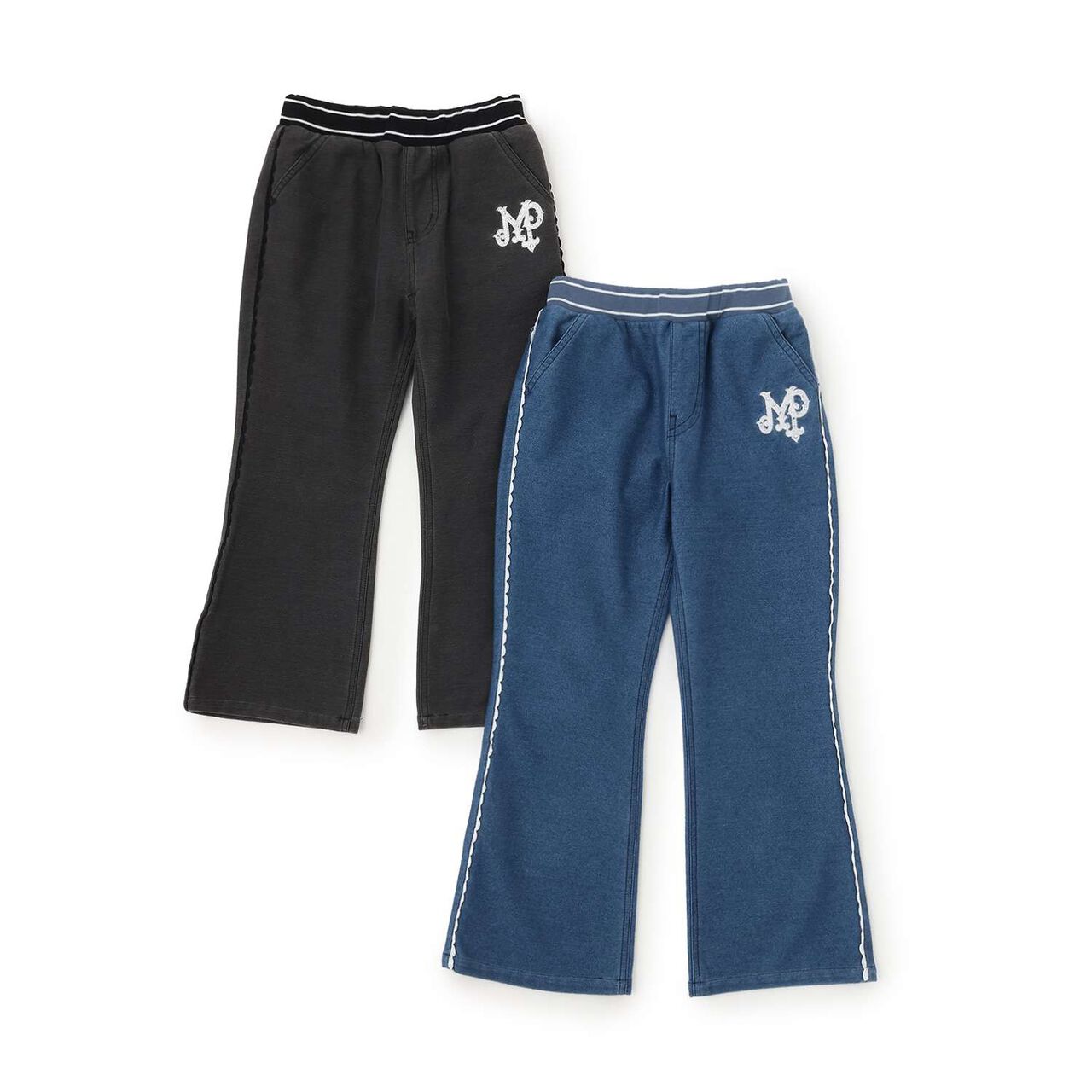 Style-Up Flared Pants,Blue, large image number 2