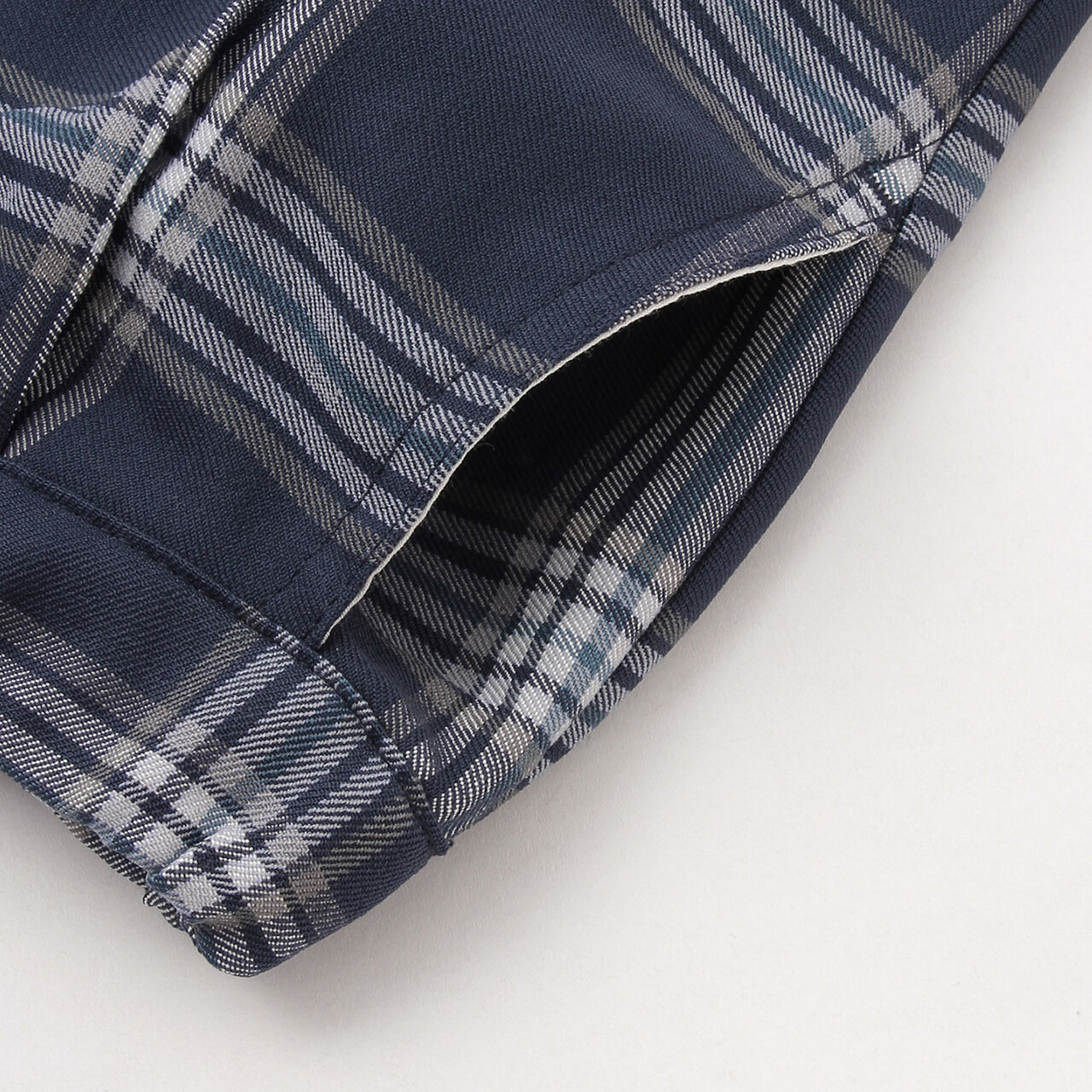 Relaxed Stretch Checkered Pants,Beige, large image number 6