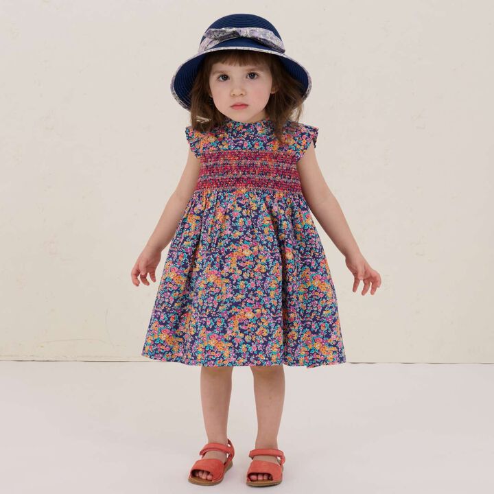 Liberty Smocking One-Piece Dress,Pink, medium