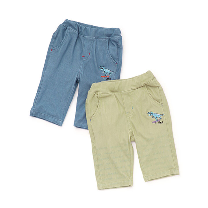 Skateboard Dinosaur 6/10 Length Pants,Light khaki, medium image number 3