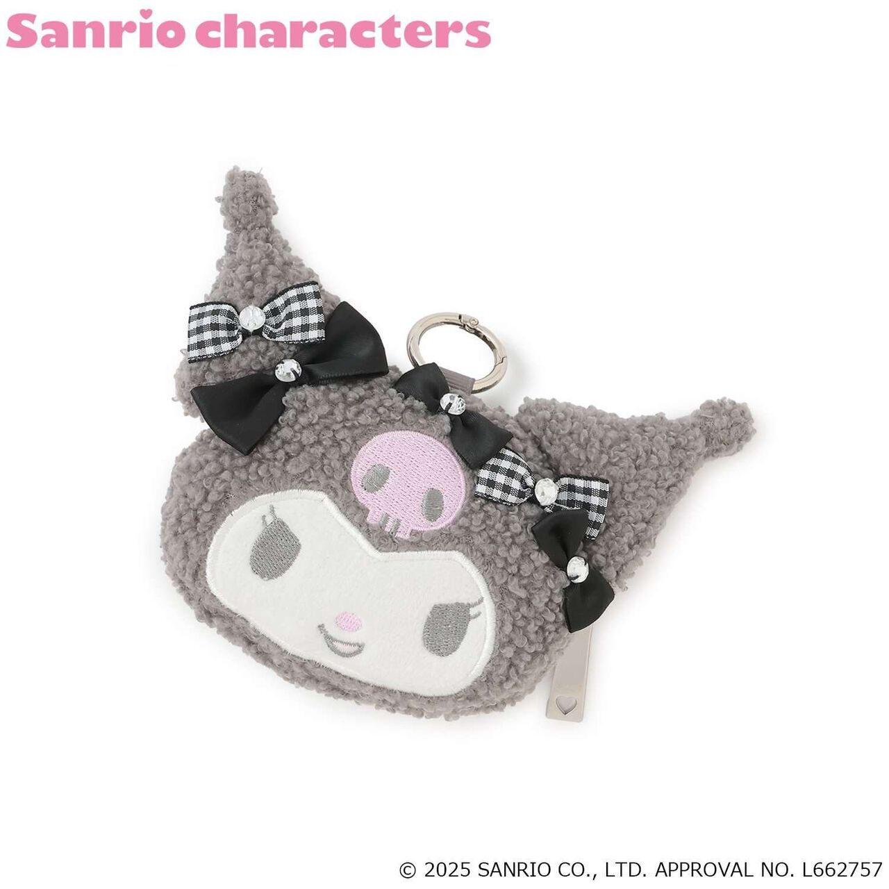 My Melody / Kuromi Ribbon Full Face Pouch,Pink, large image number 6