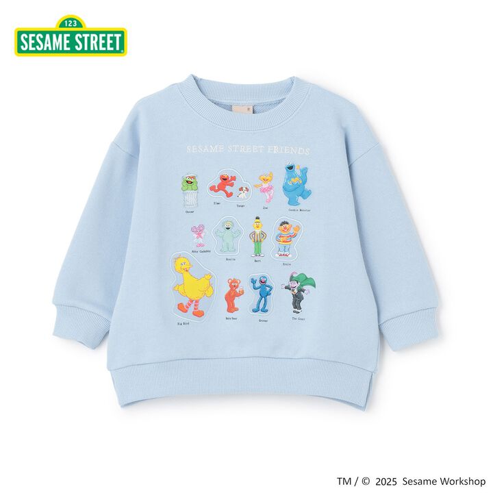[SESAME STREET] Character Full Sweatshirt,Light blue, medium image number 0