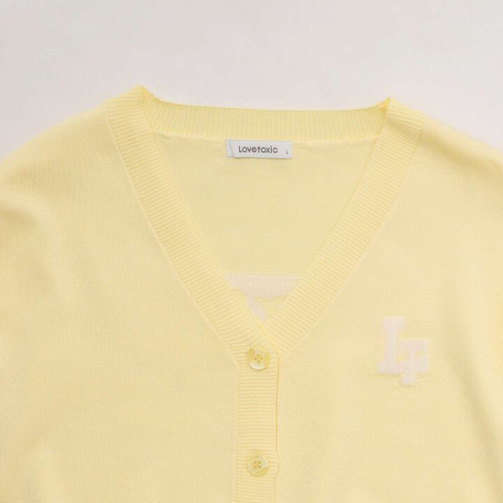 [UV/Washable] Back Logo Cardigan,Yellow, medium image number 14