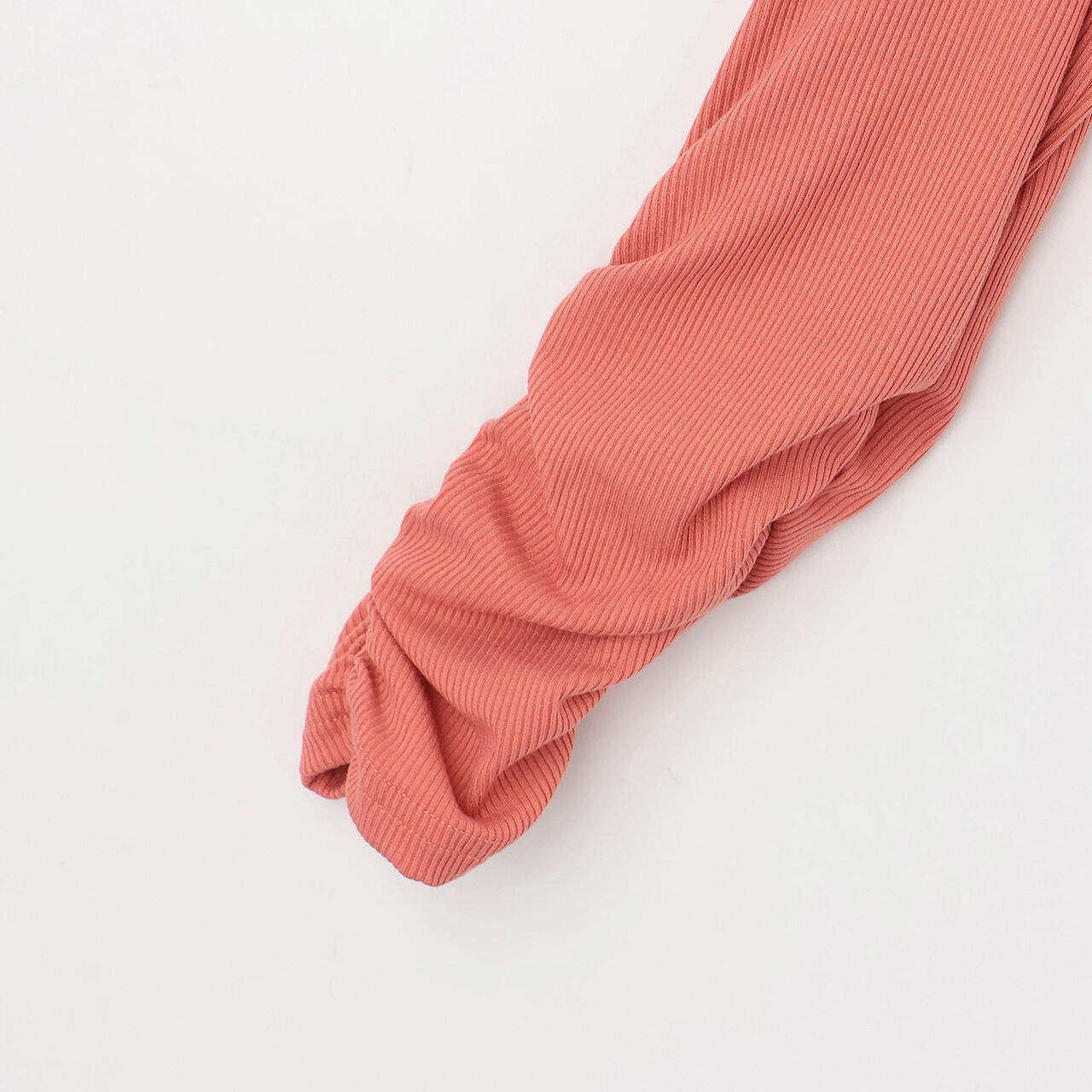 [Three Rabbits] Lace-Collared Ribbed Long-Sleeve T-Shirt,Navy, large image number 3