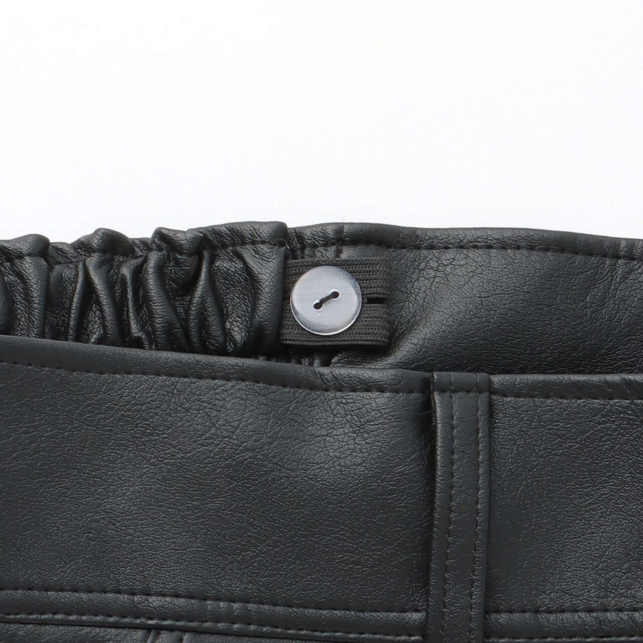 [LTXC] Faux Leather Shorts,Black, large image number 10