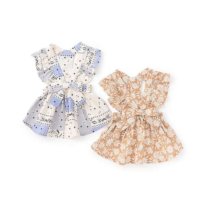 [Link][DOG] Shoulder Frill Dress,Light beige, medium image number 11