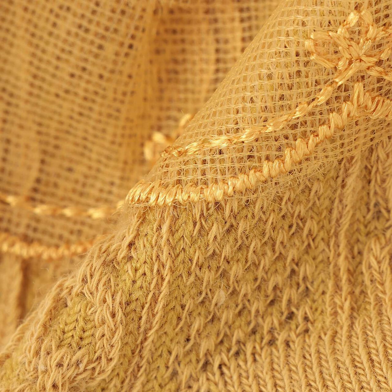 Lace-Trimmed Socks,Brown, large image number 7
