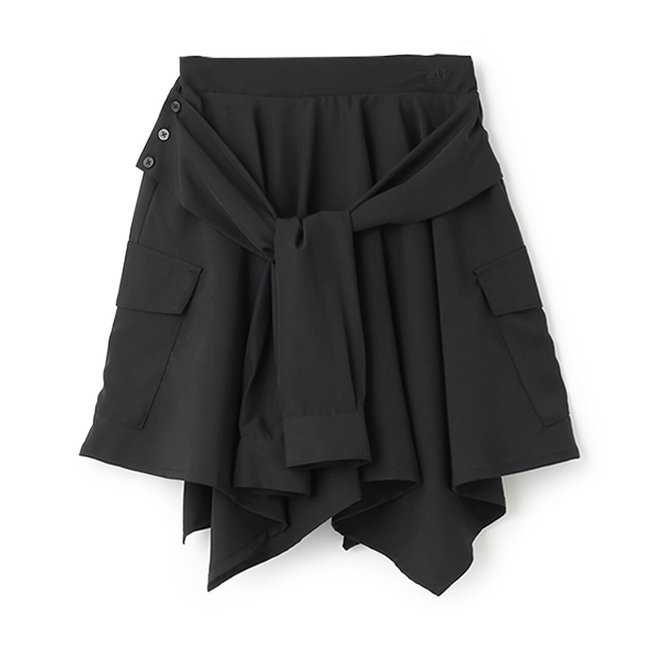 [AMI] Waist Wrap Shirt Style Skirt with Shorts,Light gray, large image number 11