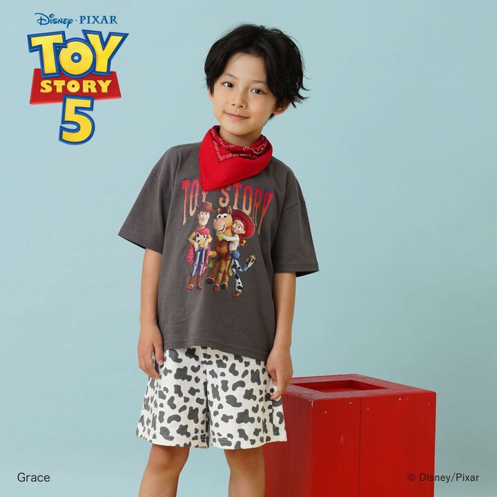 [Disney-Pixar-Toy Story] Toy Story Group Art Wide Short-Sleeve T-Shirt,Charcoal gray, medium image number 4