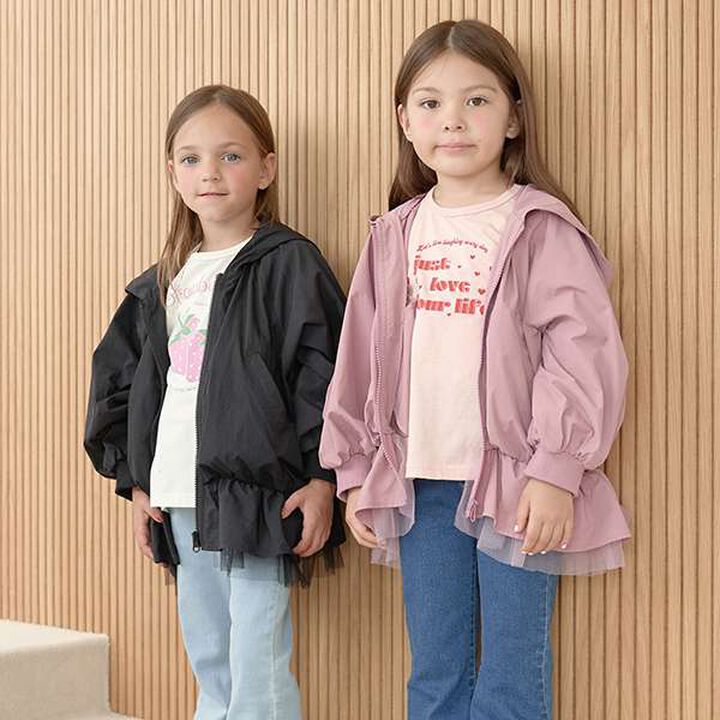 Peplum Silhouette Windbreaker,Black, medium image number 9