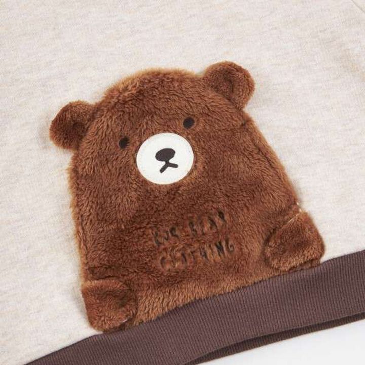 KP Boy Bear Sweatshirt with Pockets (80 to 110),Navy, medium image number 4