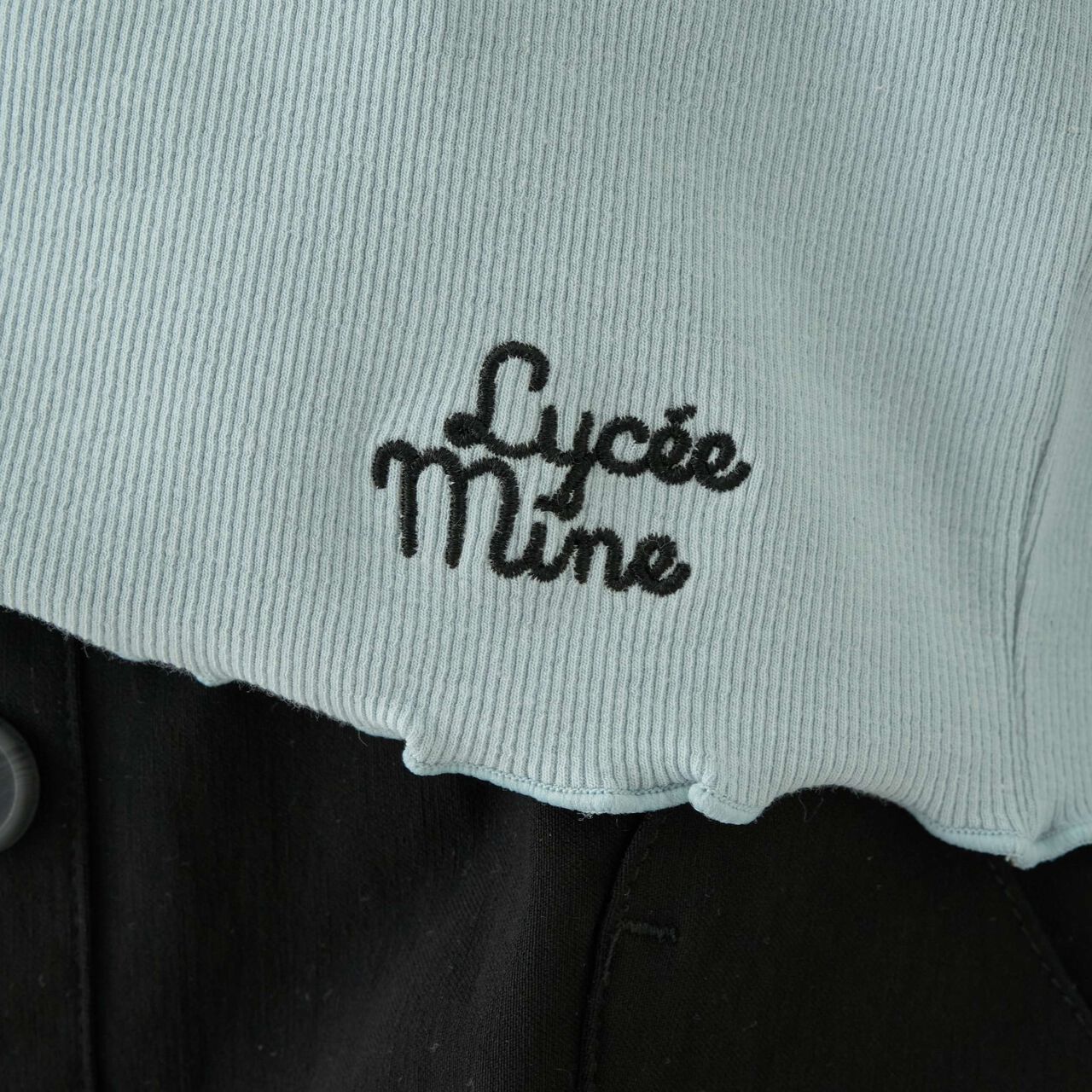 [Mini Length] Heart Button Ribbed Cardigan for Girls [Kids] [Children's Clothing],Blue gray, large image number 3