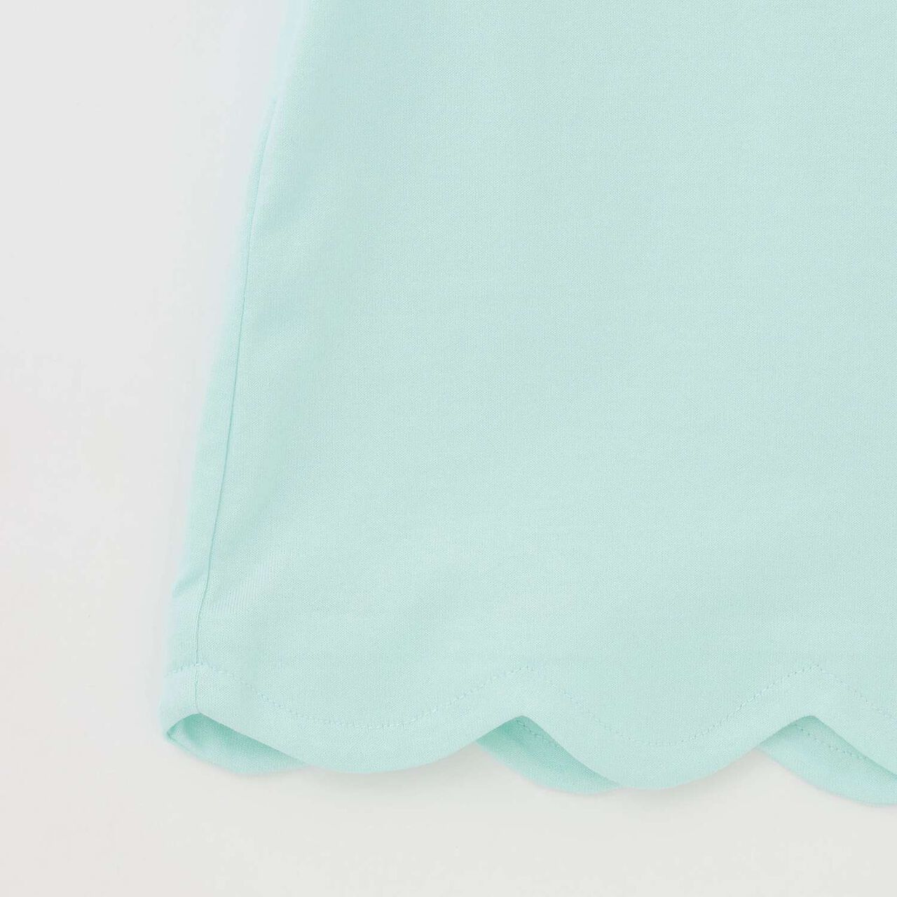 [Restocked] Shell Necklace Embroidery Scalloped Hem T-Shirt,Mint, large image number 5