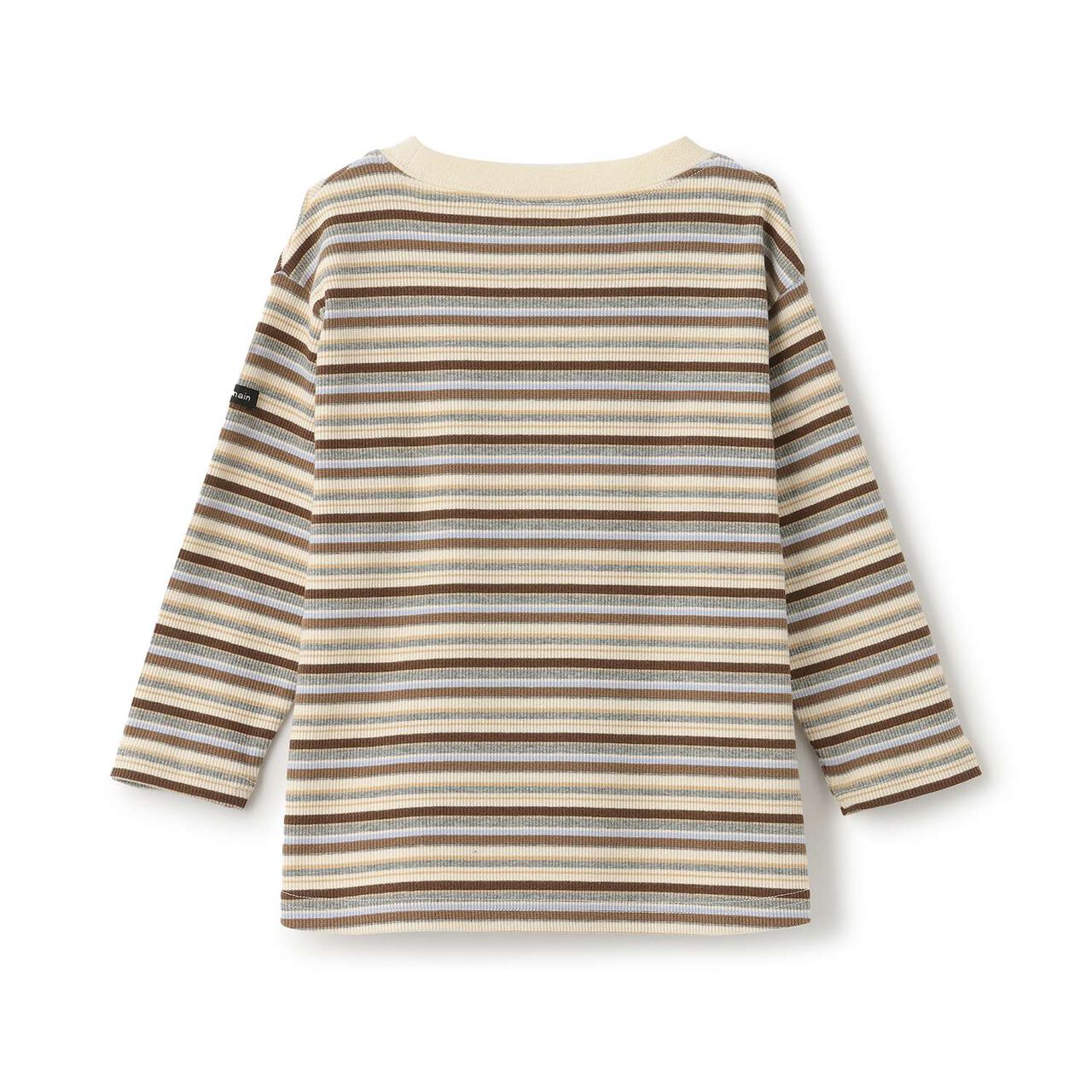 Multi-Stripe Ribbed Long-Sleeve T-Shirt,Pearl white, large image number 5