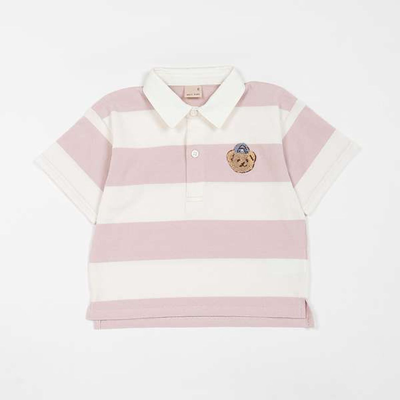 [Link] Wide Stripe Rugby Shirt (Kids),Moderate blue, large image number 2