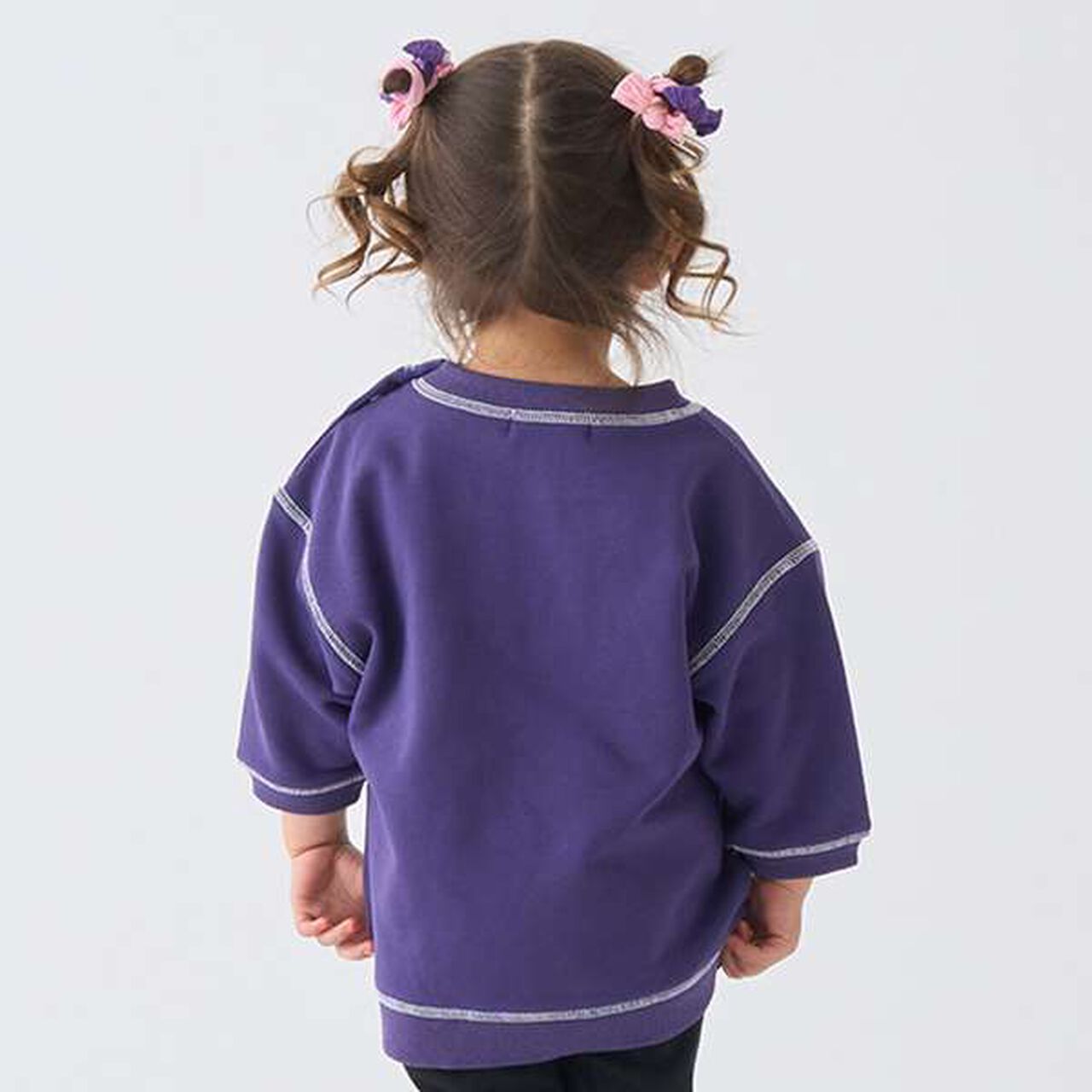 Color-Blocked Fleece Print Pullover,Off white, large image number 4