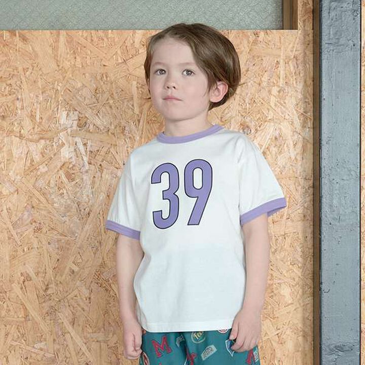 Non-Deforming Soft Cotton Numbered Ringer T-Shirt,Ink blue, medium image number 20