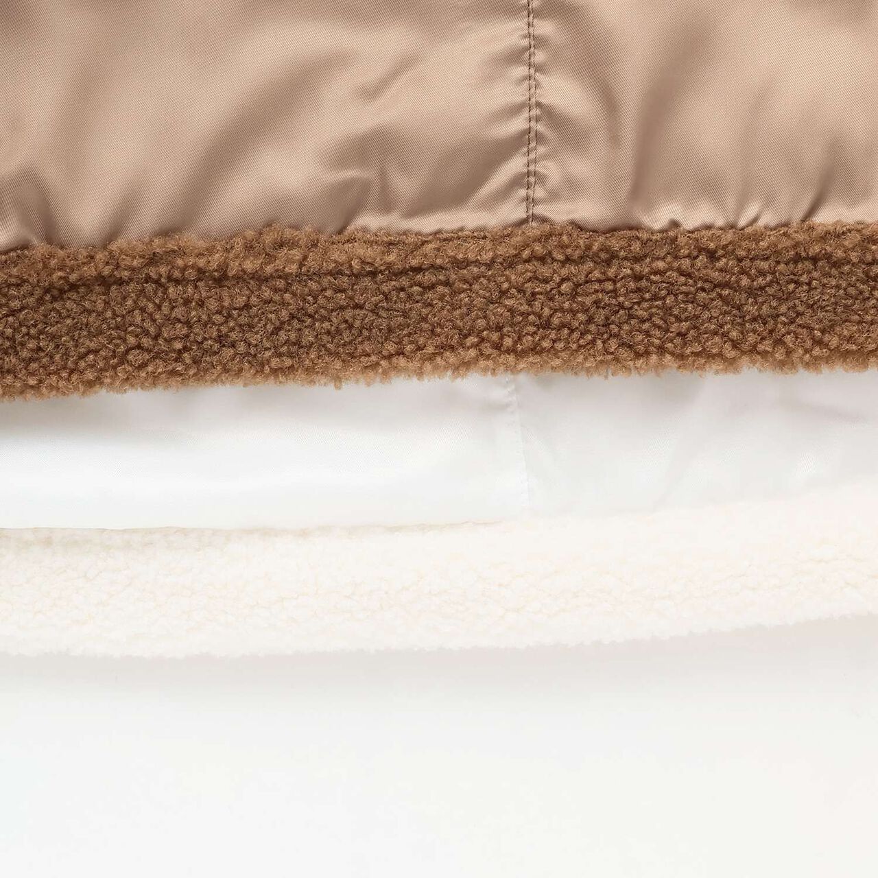 Ring Boa Short Duffle,Brown, large image number 11