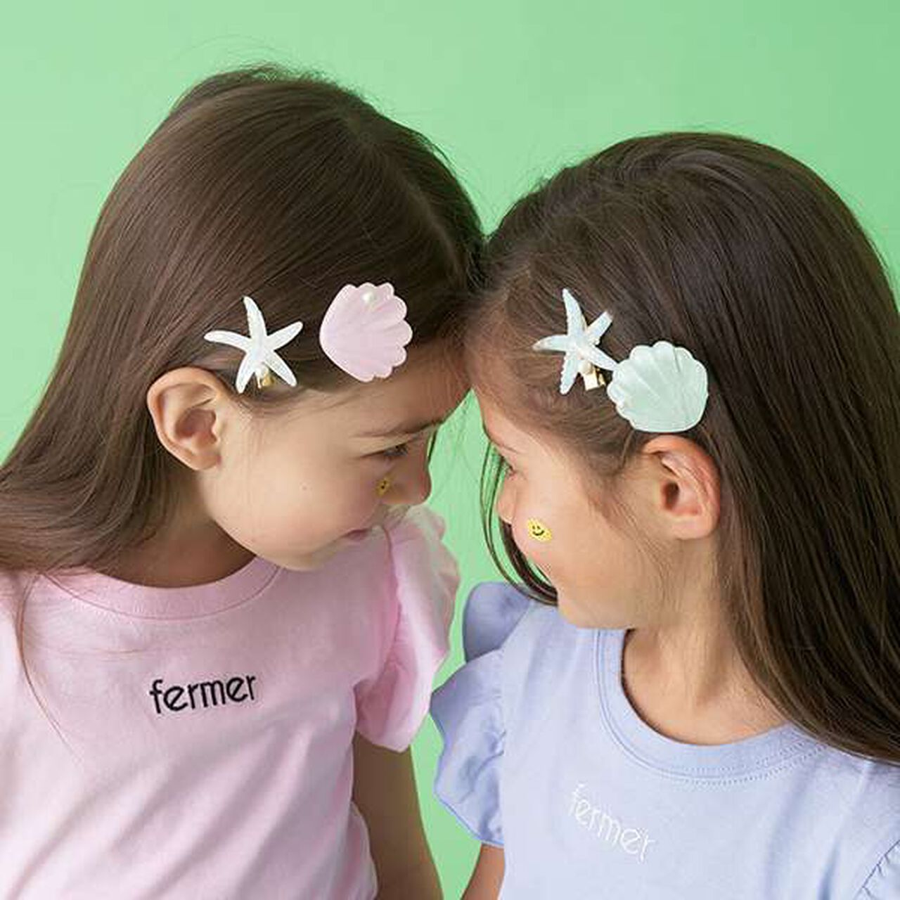 [Restock] Pearl-Accented Sparkling Shell Hair Clip 2-Piece Set,Lemon yellow, large image number 10