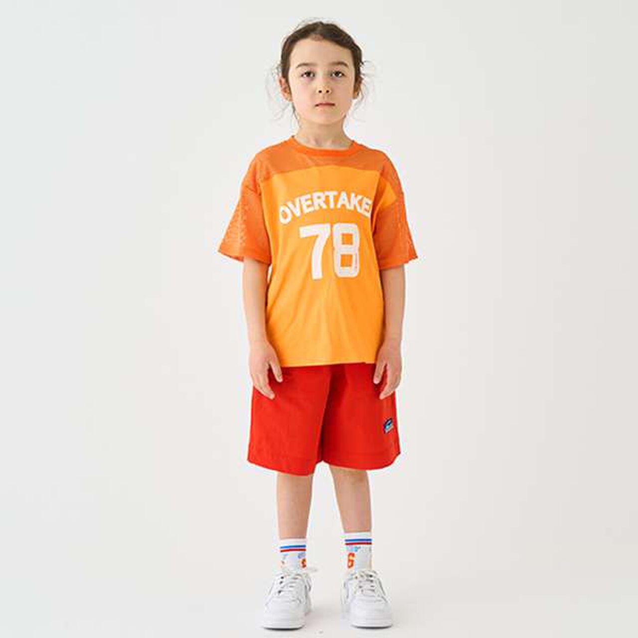 Mesh Panel T-Shirt,Orange, large image number 17