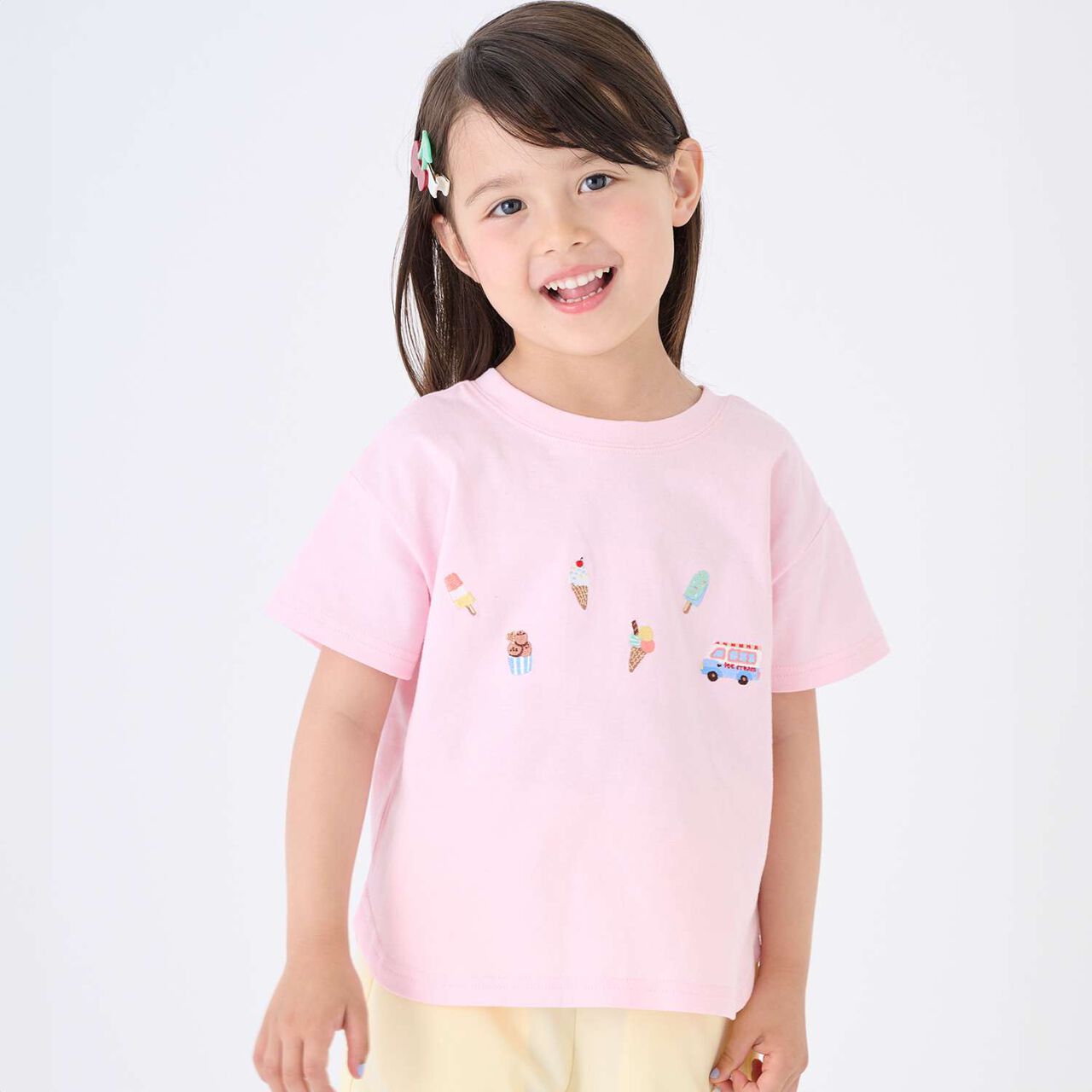 [Cool Touch] Reversible 2WAY Short Sleeve T-Shirt,Light pink, large image number 0