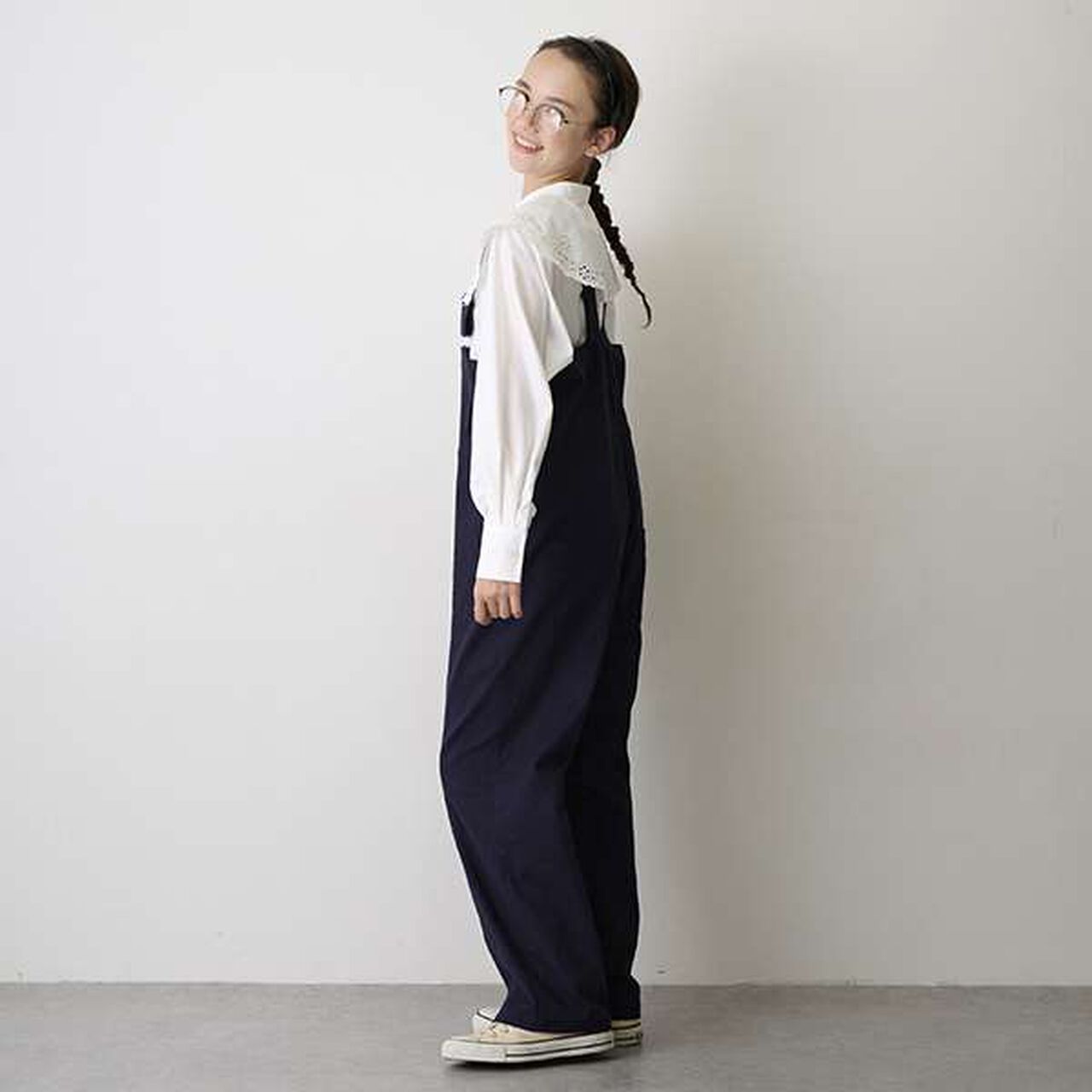 [AMI] High Waist Overalls,Black, large image number 2